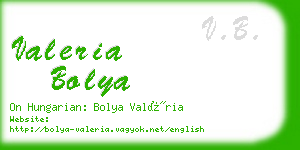 valeria bolya business card